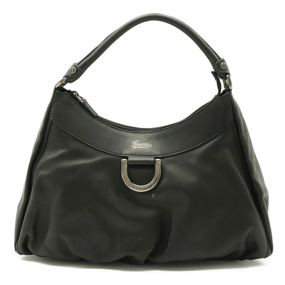 Gucci Shoulder Bag Hobo Leather Black